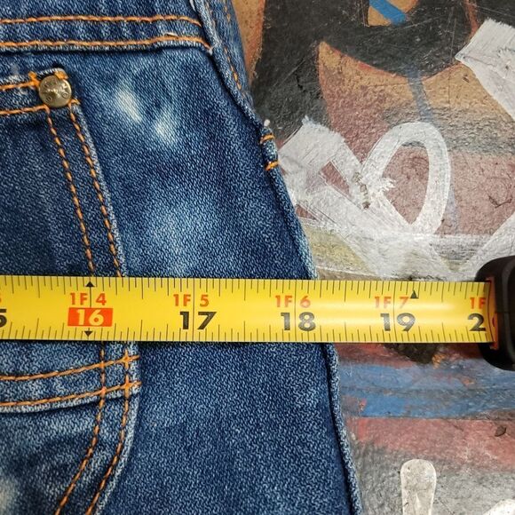 Gitano Women's Custom Reverse Tie-Dye Denim Shorts Size 16 - Picture 9 of 9